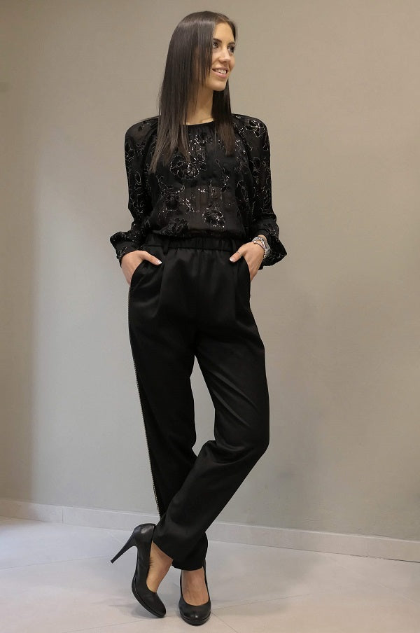 Pantaloni donna neri eleganti  La Botteguccia Shop – La